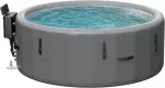 85" Drop-Stitch Inflatable Hot Tub, 6-8 Person XL Outdoor Spa with Energy-Saving Thermal Cover, 180 Bubble Jets & 104°F Rapid Heating, Rigid Portable Massage Tub