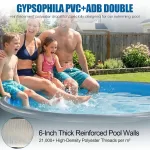 IPOOLGO ‌Extra Large Inflatable Pool, 12.8ft X 51in Extra Large and Thickened Family Inflatable Pool, Suitable for Summer Outdoor Water Party Use. - Image 5