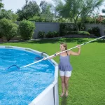 Bestway Power Steel 18' x 9' x 48" Rectangular Above Ground Swimming Pool Set Metal Frame Family Pool with Sand Filter Pump, Skimmer, and Vacuum,White - Image 7