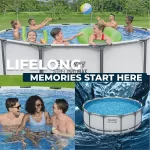Bestway Steel Pro MAX 13'x48" Round Above Ground Swimming Pool with Pump & Cover - Image 8