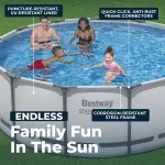 Bestway Steel Pro MAX 13'x48" Round Above Ground Swimming Pool with Pump & Cover - Image 5