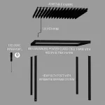 10x10 Sarasota Steel Louvered Pergola - Image 12